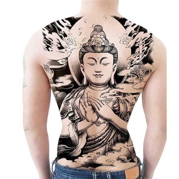 2 Sheets, Realistic Temporary Tattoo - Full Back Buddha Statue 32X48Cm -  Waterproof Long Lasting Tattoos Adults Women Men, Fake Tattoo Face Body  Hand Finger Chest Neck Tatoos Temporary Sticker : Amazon.co.uk: Beauty