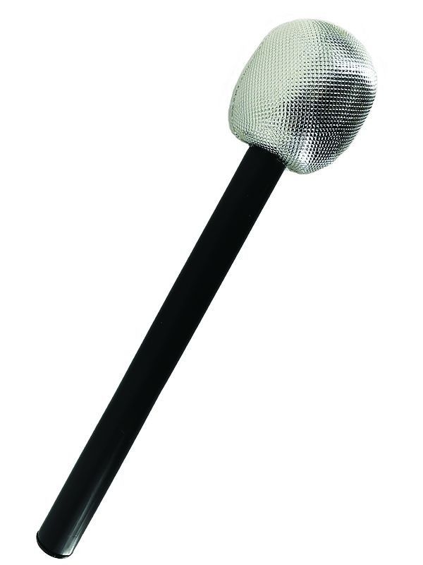 FANCY DRESS SILVER MICROPHONE MIC STAGE PROP MUSIC PARTY MUSIC MICROPHONE UK