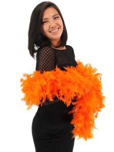 Deluxe Orange Feather Boa – 100g -180cm