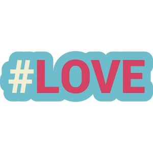 #LOVE Trending Hashtag Oversized Photo Booth PVC Word Board Sign