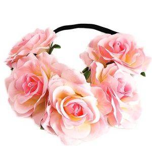 Beautiful Baby Pink Garland Flower Headband 