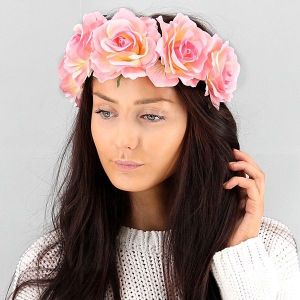 Beautiful Baby Pink Garland Flower Headband 