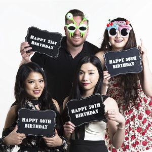‘Happy 21st Birthday’ Vintage Style Photo Booth Prop