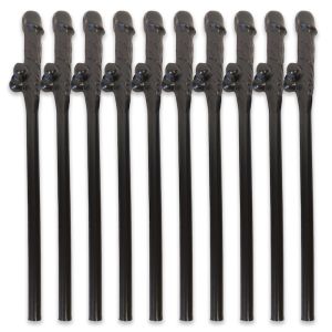 Willy Straw Black (10 Pack)