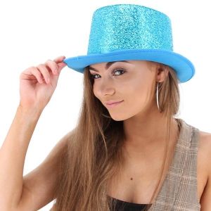 Blue Glitzy Top Hat