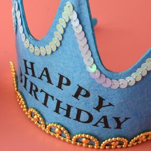 Blue ‘Happy Birthday’ Crown LED Light Up Tiara