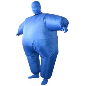blue Adult Inflatable Fat Chub Mega Suit - Blow Up Second Skin Costume Fancy Dress