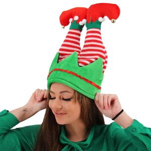 Christmas Elf Legs and Feet Soft Party Hat 
