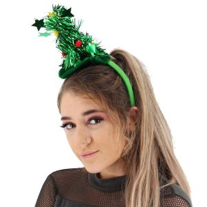 Christmas Tree Tinsel with Green Headband 