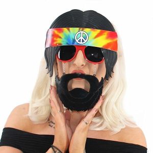 Hippie Sunglasses With Headband And Beard