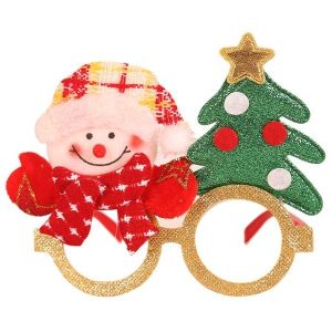 Cosy Snowman and Christmas Tree Christmas Glasses