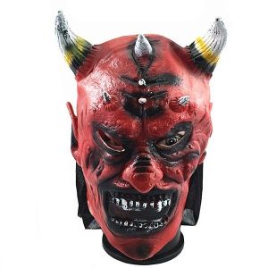 Evil Eyes Three Horned Devil Mask Halloween Fancy Dress Costume 