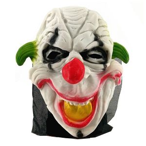 Smiling Clown Head Mask Halloween Fancy Dress Costume 