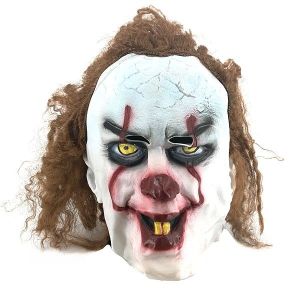 Scary Trick or Treat Clown Mask Halloween Fancy Dress Costume 