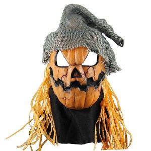 Evil Smashing Jack Pumpkin Mask Halloween Fancy Dress Costume 
