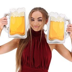 Giant Frothy Beer Glass (Right Handle) Word Board Photo Booth Prop