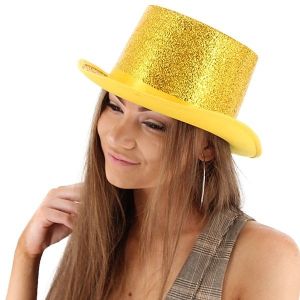Gold Glitzy Top Hat