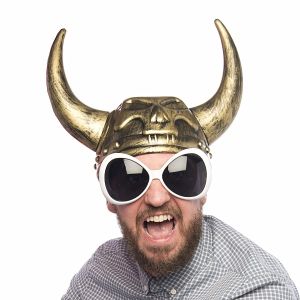 Metallic Affect Thor God of Thunder Viking Helmet - Gold 