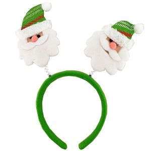 Green Santa Claus Christmas Head Bopper Headband