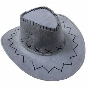 Grey Suede Effect Western Cowboy Cowgirl Hat