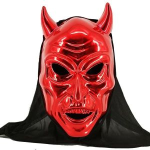 Halloween Evil Red Devil Grim Reaper Style Head Mask 