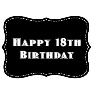 ‘Happy 18th Birthday’ Vintage Style Photo Booth Prop