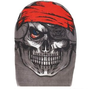 Skeleton Pirate Mask Full Head Sock Halloween Fancy Dress Costume