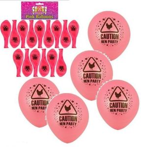 Hot Pink Hen Balloons (10 Pack)