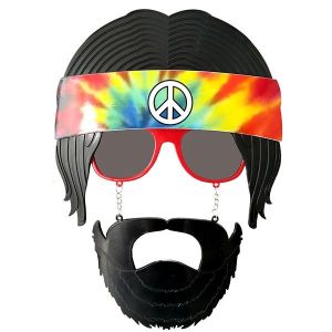 Hippie Sunglasses With Headband And Beard