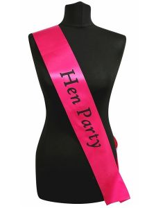 Hot Pink With Black Writing ‘Hen Party’ Sash