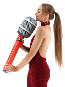 Inflatable Microphone Red