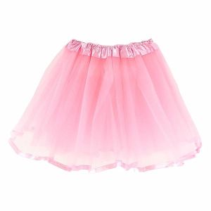 Kids Light Pink Tutu Skirt With Ribbon Trim 