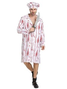 Male Bloody Chef Fancy Dress Halloween Costume - One Size