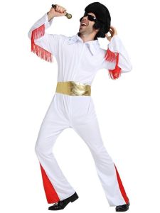 Elvis Style Male Rock ‘n’ Roll Music Icon Fancy Dress Costume – One Size