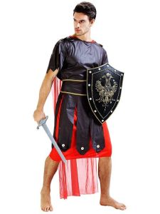 Male Roman Soldier Gladiator Fancy Dress Costume Style 5 – One Size