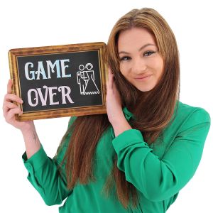 ‘Game Over' Rectangle UV Printed Word Board Photo Booth Sign Prop