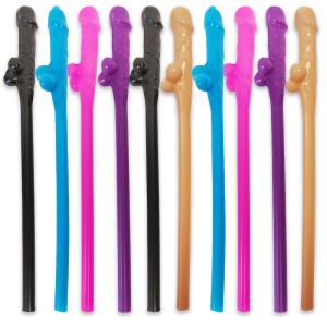 Willy Straw Multi Colour (10 Pack)