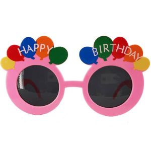 Pink Happy Birthday Rainbow Balloon Birthday Glasses