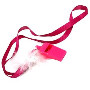 Pink Feather Whistle