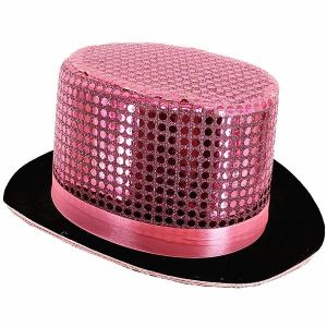 Pink Sequin Top Hat