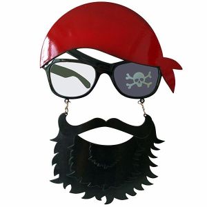 Pirate Eye Patch Glasses With Beard
