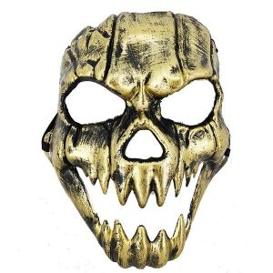 Halloween Gold Evil Pumpkin Jack O’Skeleton Style Face Mask