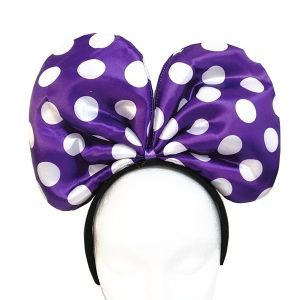 Large Mouse Style Purple Dot Bow 