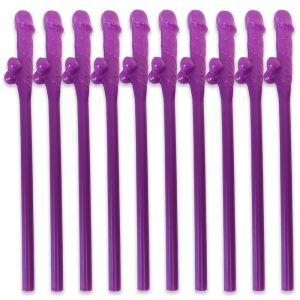 Willy Straw Purple (10 Pack)