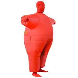 Red Super Sumo Jumbo Morf Inflatable Fancy Dress Costume