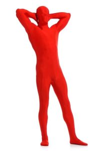 Adult Sized Second Skin Morf Suit In Red