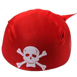 Pirate Skull and Crossbones Bandana Hat – Red