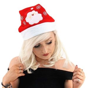 Embroidered Santa Face Christmas Hat 