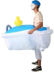 Rubber Duckie Bathtub Inflatable Illusion Fancy Dress Costume