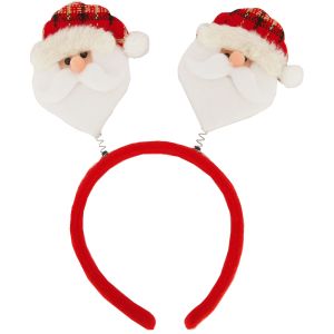 Santa With Tartan Hat Christmas Bopper Headband